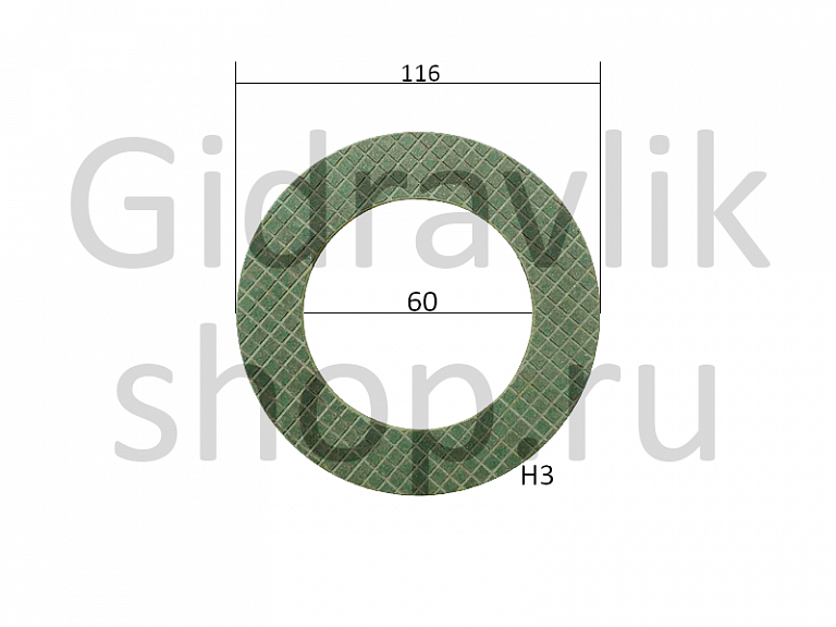 Диск фрикционный, 60*116*3
