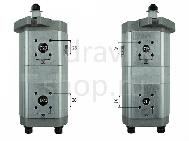 Насос шестеренный сдвоенный, Diesel Kiki 307012-3561