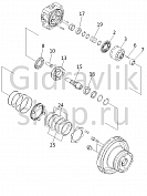 708-8F-00192, Гидромотор хода, PC200-7, PC228US