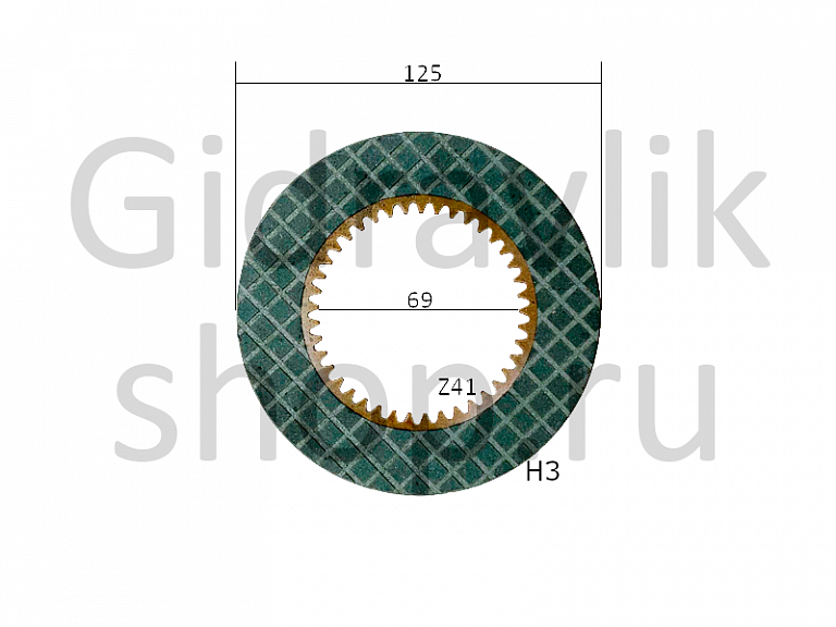 Диск фрикционный, 69*125*3, Z41, Komatsu LW80-1
