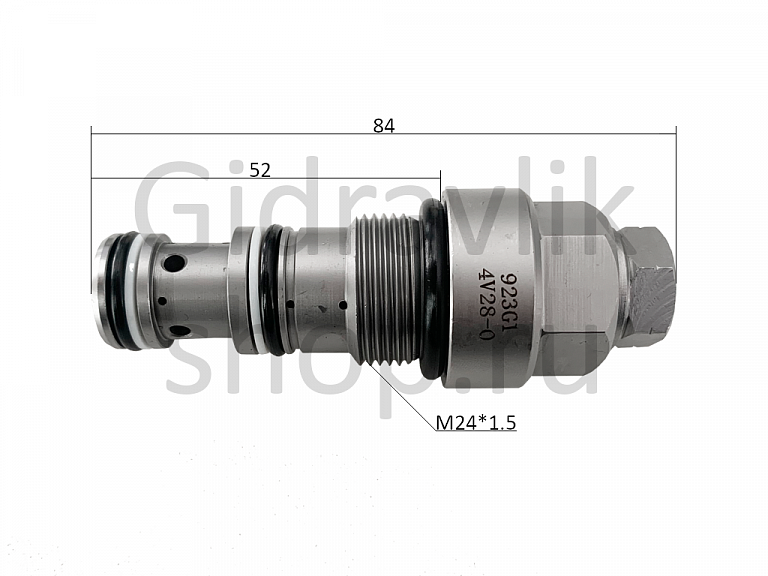 Клапан гидрораспределителя перепускной, M24*1.5, PC300-7/PC400