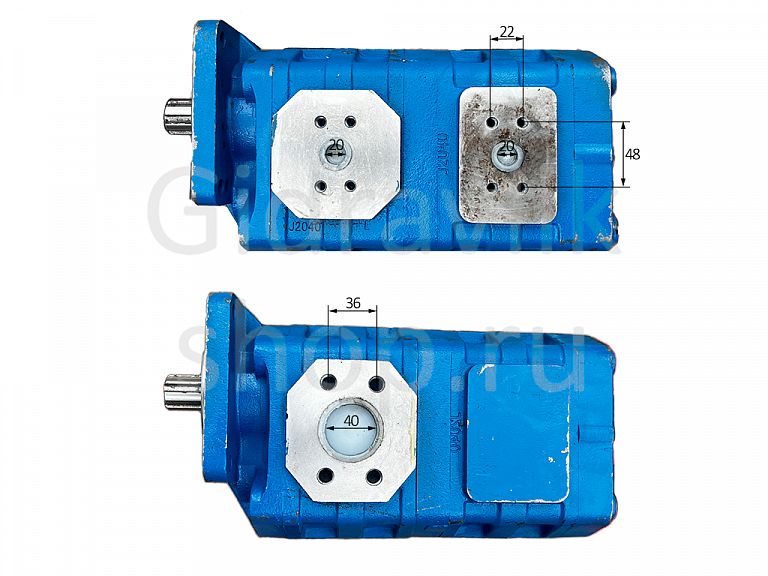 Насос шестеренный сдвоенный R, D30/Z6, CD115, Посадочное 124 