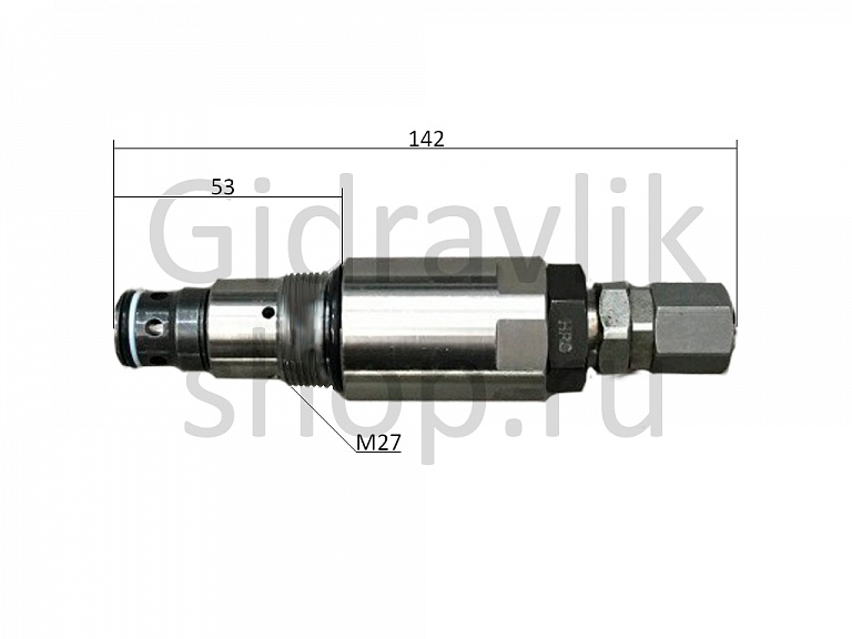 Клапан гидрораспределителя главный перепускной, M27, L142, JCM921D