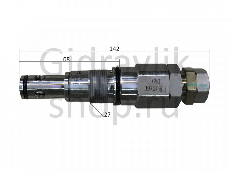 Клапан гидрораспределителя главный, M27, L142, Kobelco SK320-3/SK200-3