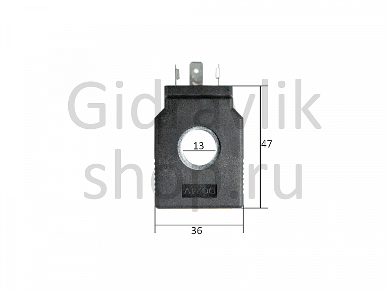 Катушка электромагнитная (соленоид), d13, L38, 24V