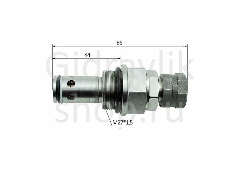 Клапан гидравлический перепускной, M27*1,5mm, L93, PC120
